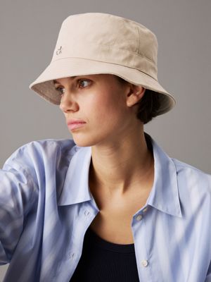 doeskin reversible logo bucket hat for women calvin klein