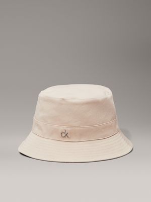 grey reversible logo bucket hat for women calvin klein