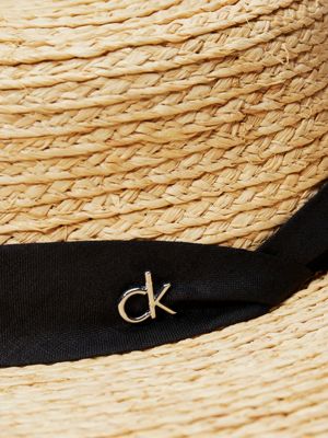 natural straw sun hat for women calvin klein