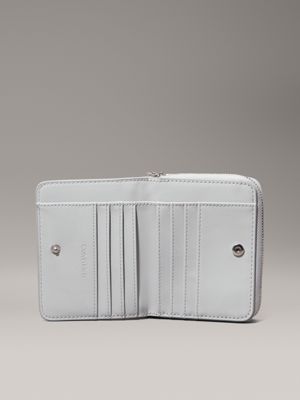 mirage gray logo rfid zip around wallet for women calvin klein