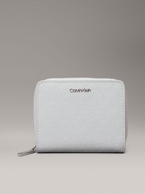 grey logo rfid zip around wallet for women calvin klein