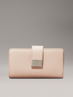 pink slimfold wallet for women calvin klein