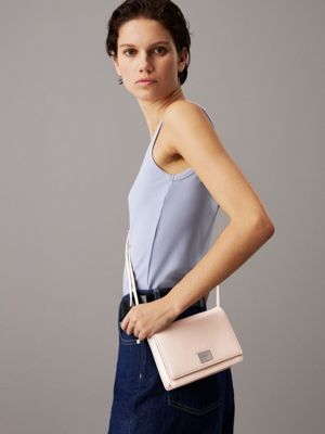 rose dust crossbody wallet bag for women calvin klein