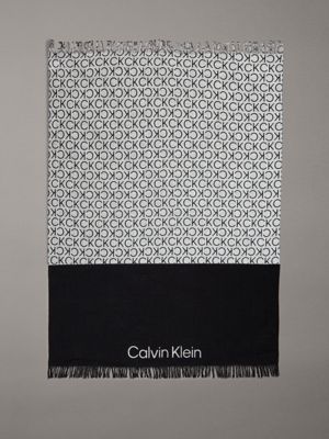 black logo scarf for women calvin klein