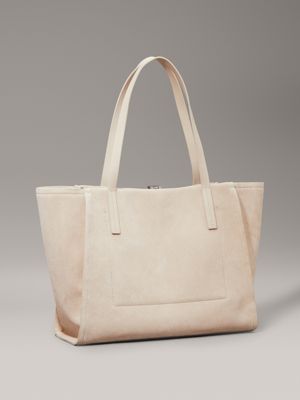 doeskin suede tote bag for women calvin klein