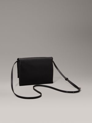 ck black small leather crossbody bag for women calvin klein