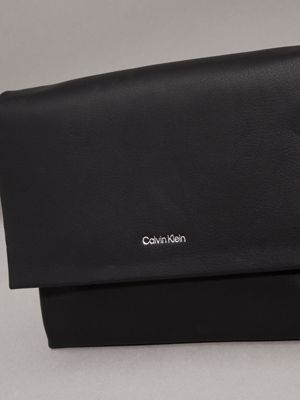 ck black small leather crossbody bag for women calvin klein