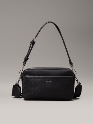 black logo convertible camera bag for women calvin klein