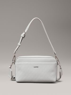 grey logo convertible camera bag for women calvin klein