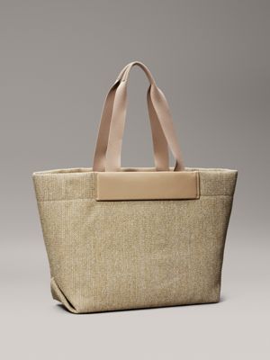 crockery large raffia tote bag for women calvin klein