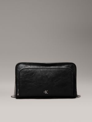 black wandelbare crossbody bag für damen - calvin klein jeans