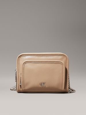 dark beige small crossbody bag for women calvin klein jeans