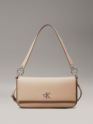 dark beige shoulder bag for women calvin klein jeans