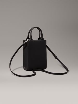 black mini phone tote bag for women calvin klein jeans