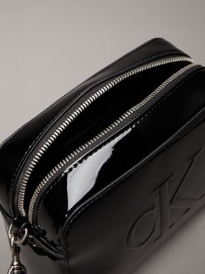 black patent crossbody bag for women calvin klein jeans