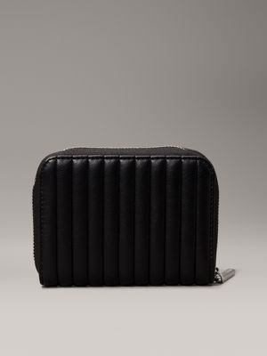 black quilted zip around wallet for women calvin klein