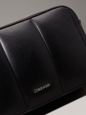 pvh black quilted crossbody bag for women calvin klein