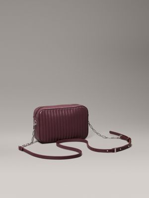 vineyard wine quilted crossbody bag for women calvin klein