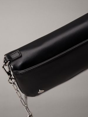 borsa a tracolla trapuntata pvh black da donne calvin klein