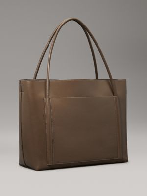 teak 2-in-1 tote bag voor dames - calvin klein