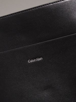 ck black 2-in-1 tote bag for women calvin klein