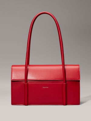 Calvin klein red leather handbag discount