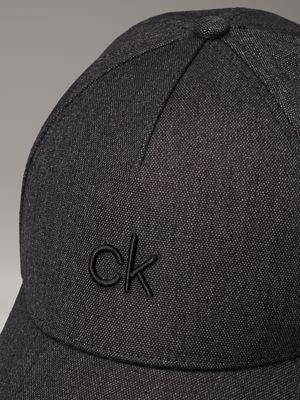 ck black linen blend cap for women calvin klein