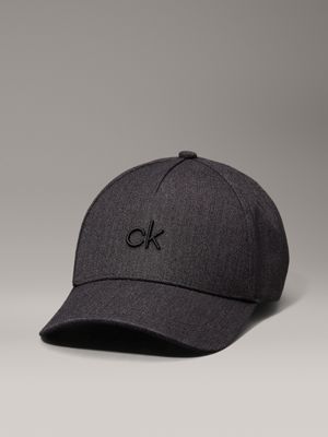 black linen blend cap for women calvin klein