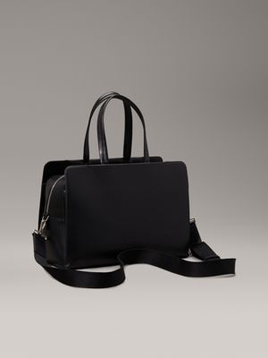 ck black leather handbag for women calvin klein