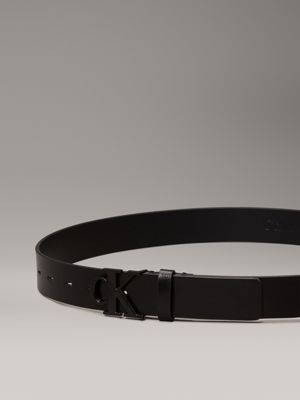 black logo leather belt for women calvin klein jeans