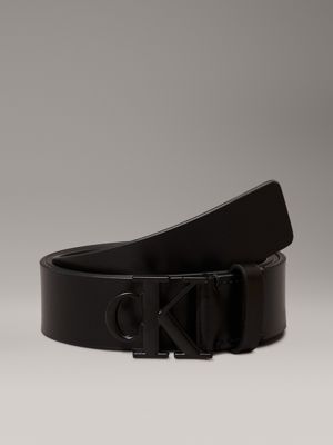 black logo leather belt for women calvin klein jeans