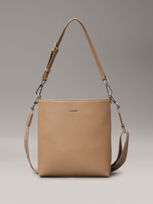 light brown small bucket bag for women calvin klein