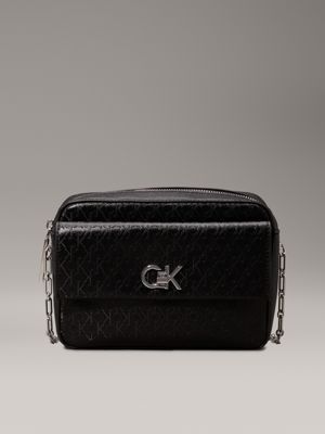 black logo crossbody bag for women calvin klein