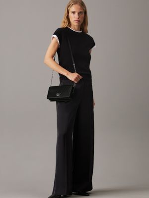 classic mono black logo small crossbody bag for women calvin klein