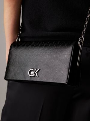 classic mono black logo small crossbody bag for women calvin klein