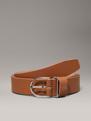 brown leather belt for women calvin klein