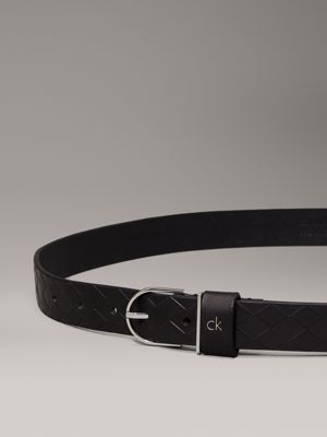 ck black leather belt for women calvin klein