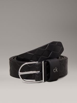 black leather belt for women calvin klein