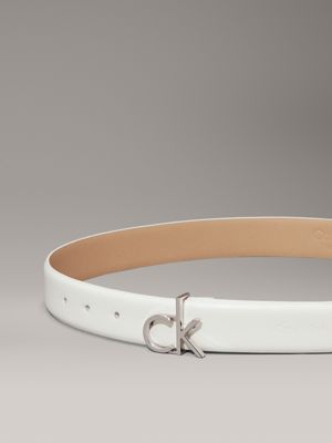 sea salt leather logo belt for women calvin klein