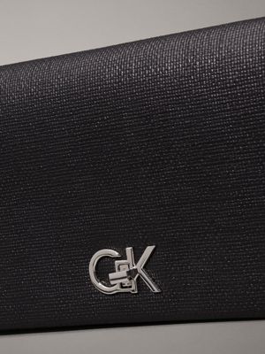 ck black crossbody wallet bag for women calvin klein