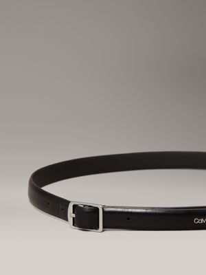 ck black slim leather belt for women calvin klein