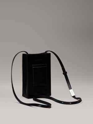 na black small leather crossbody bag for women calvin klein