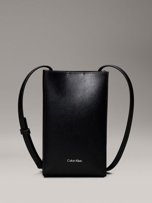 black small leather crossbody bag for women calvin klein