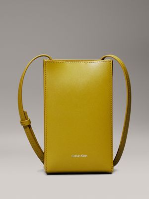 green small leather crossbody bag for women calvin klein