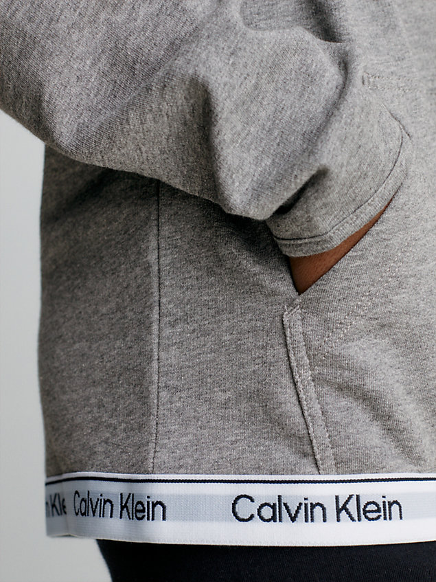 grey kinder lounge hoodie - modern cotton voor kids unisex - calvin klein