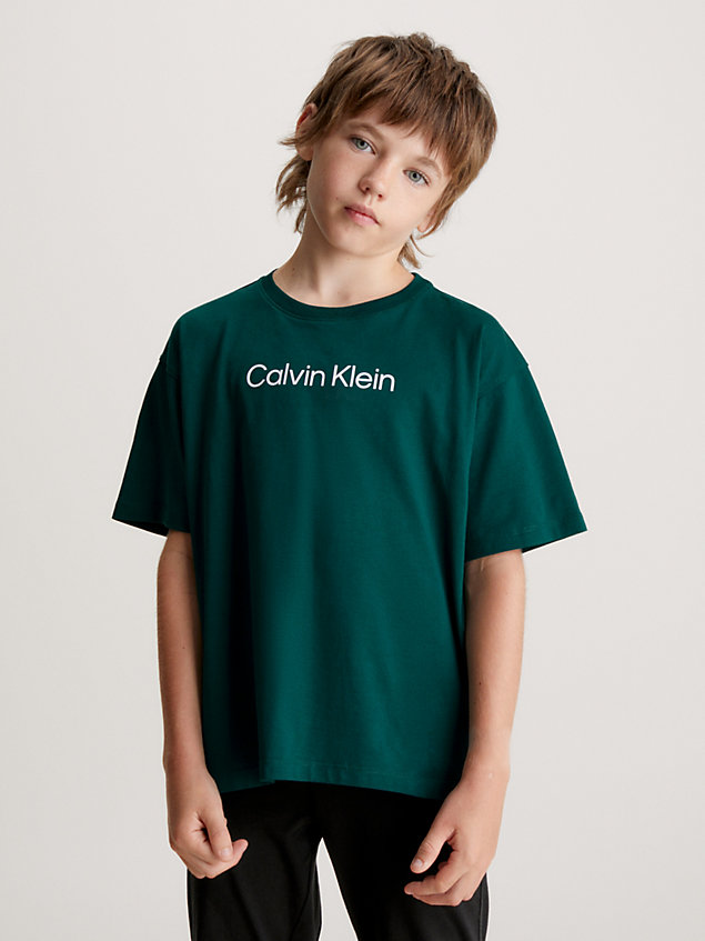 pack de 2 camisetas infantiles - modern cotton yellow de kids unisex calvin klein