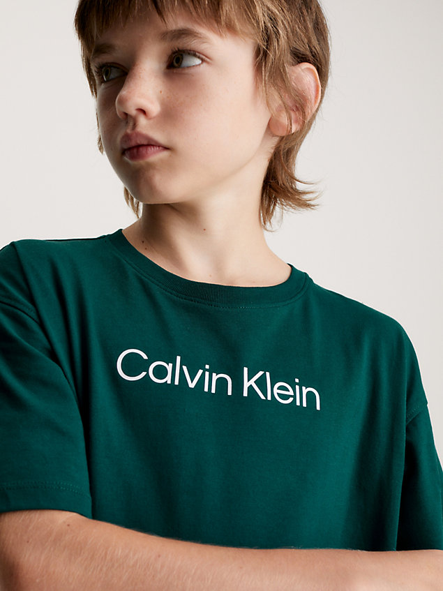 yellow 2-pack t-shirts voor kinderen - modern cotton voor kids unisex - calvin klein