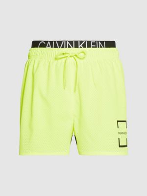 double waistband swim shorts
