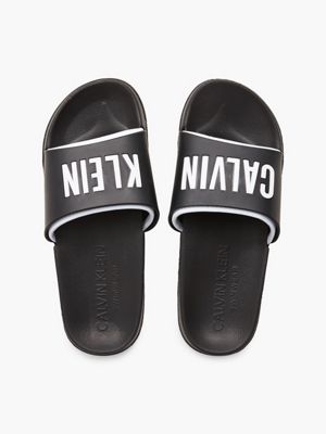 black calvin klein flip flops