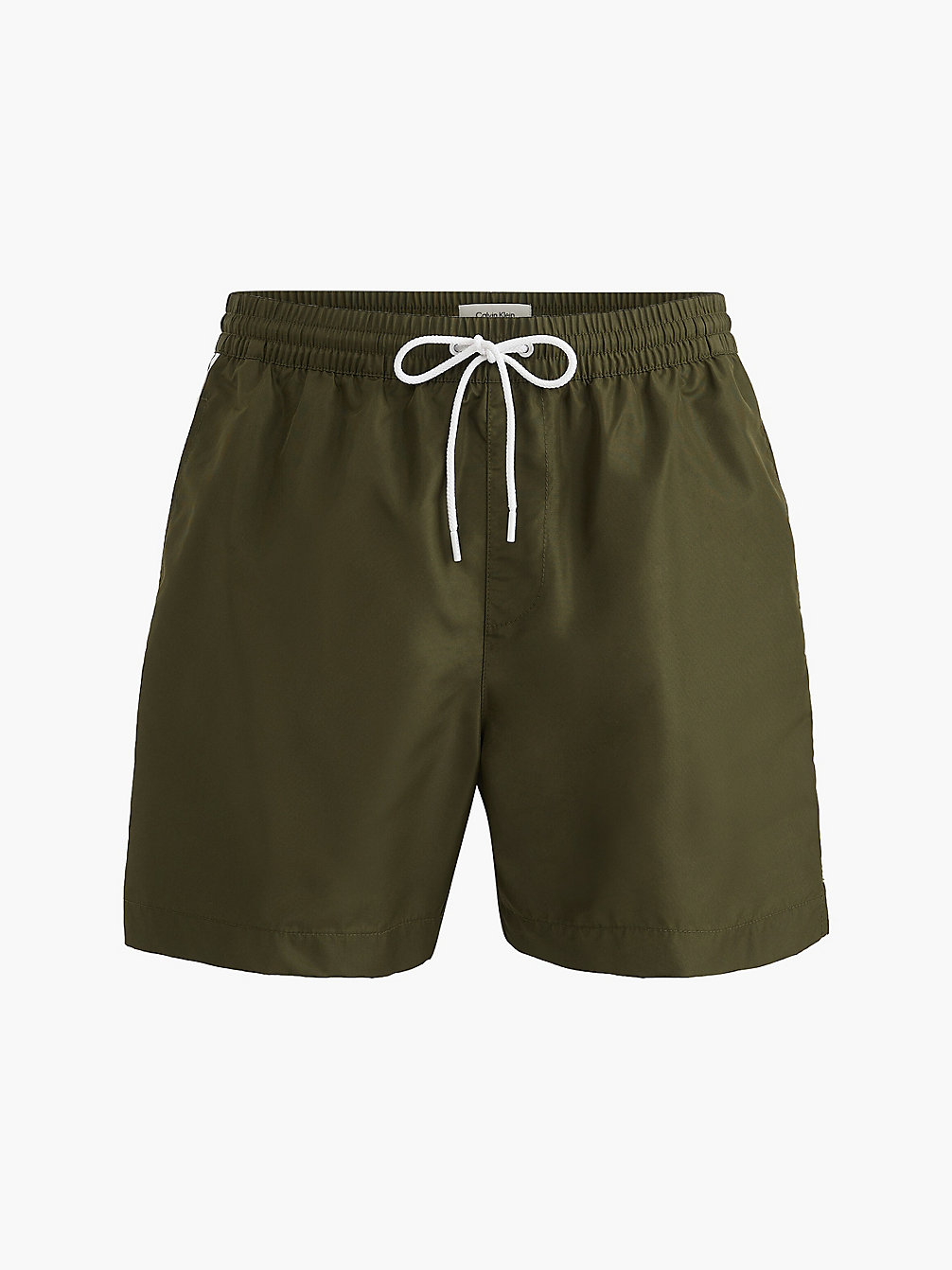 CROCODILE GREEN Medium Drawstring Swim Shorts - Logo Tape undefined men Calvin Klein